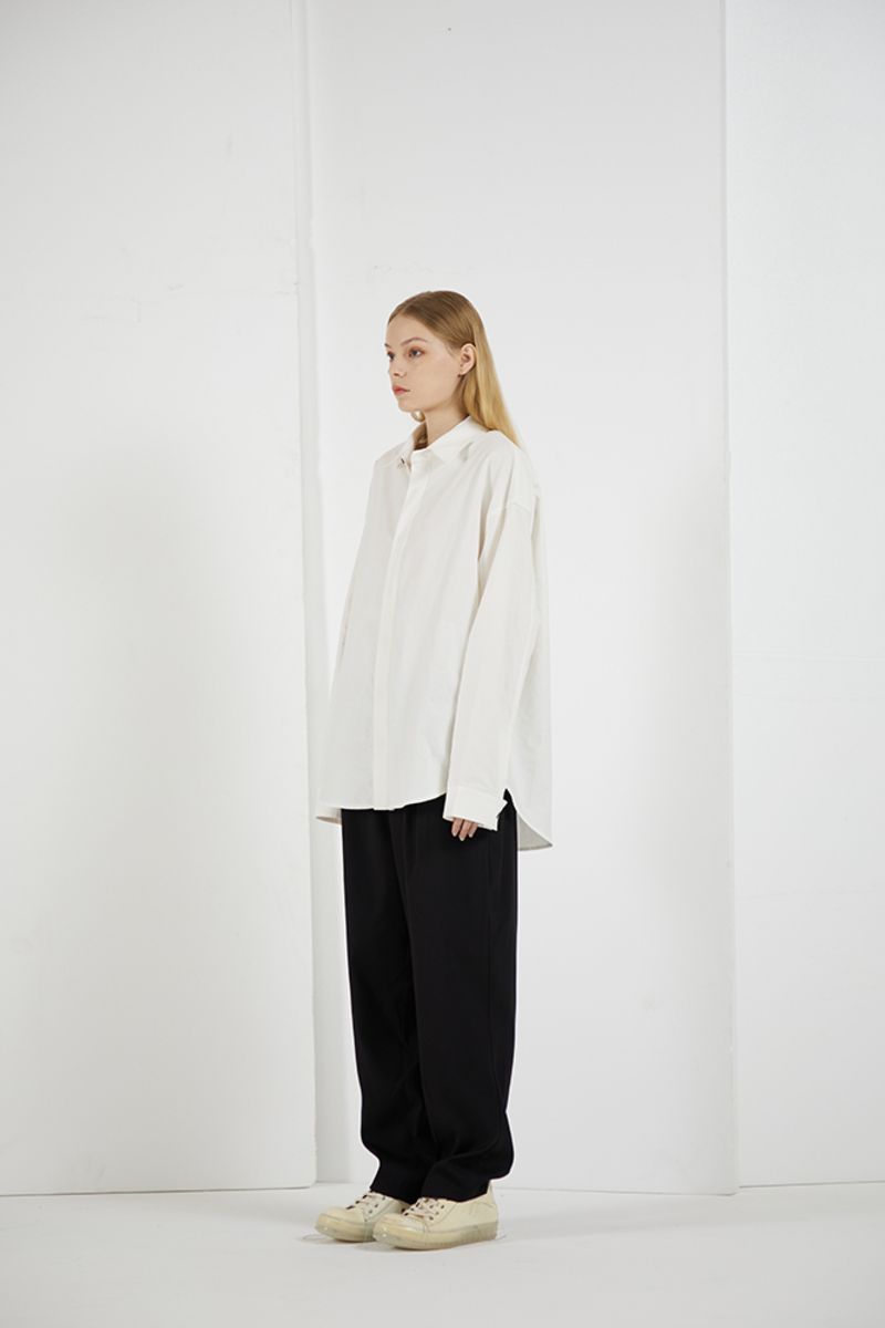 THINGY Basic White L/S Shirt