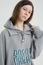 Center of Rotation Stitched Polo Hoodie