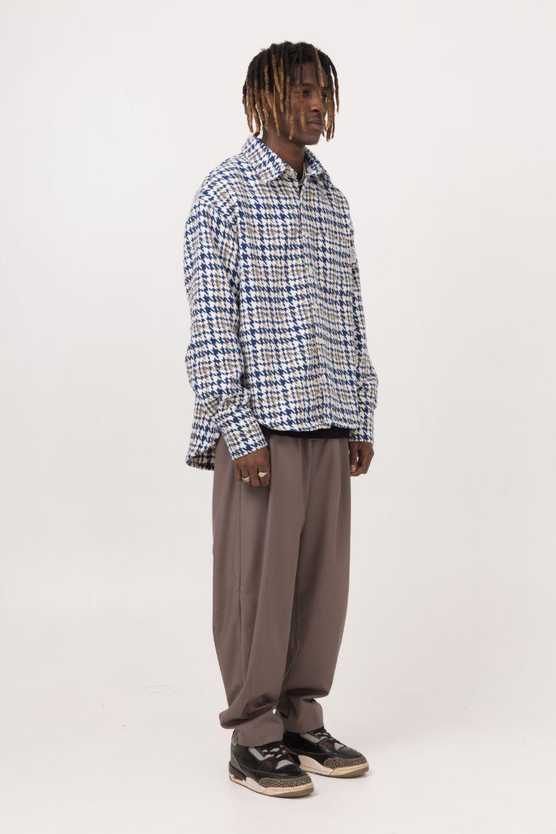 Empty Reference Houndstooth Wool Heavy L/S Shirt