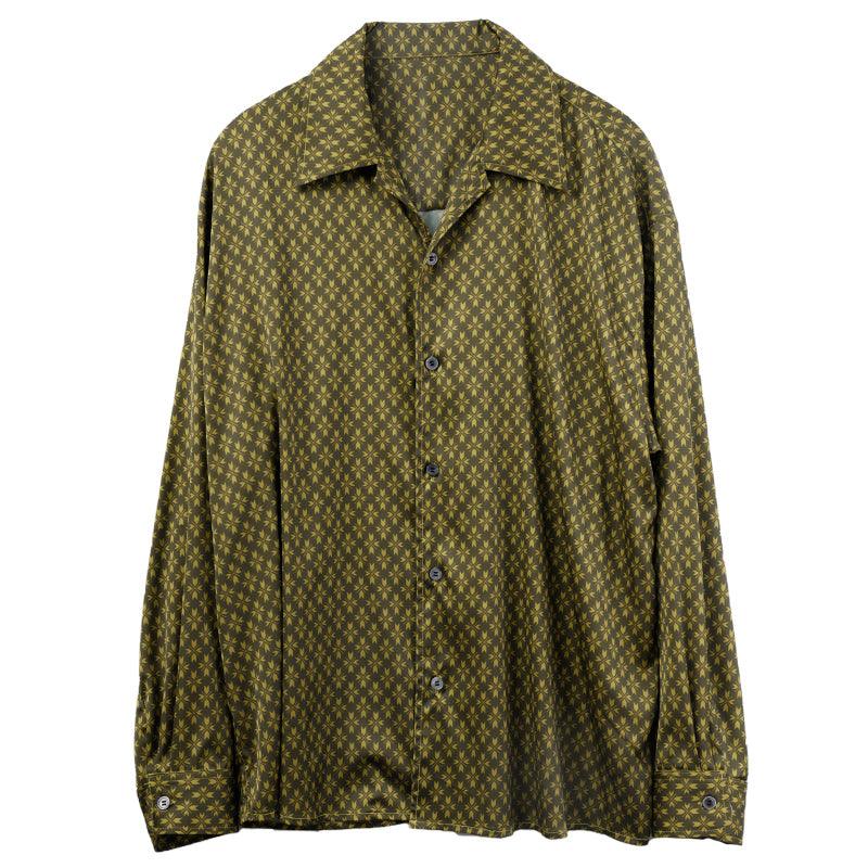 Mix7 Avocado Green Diamond Cuban L/S Shirt