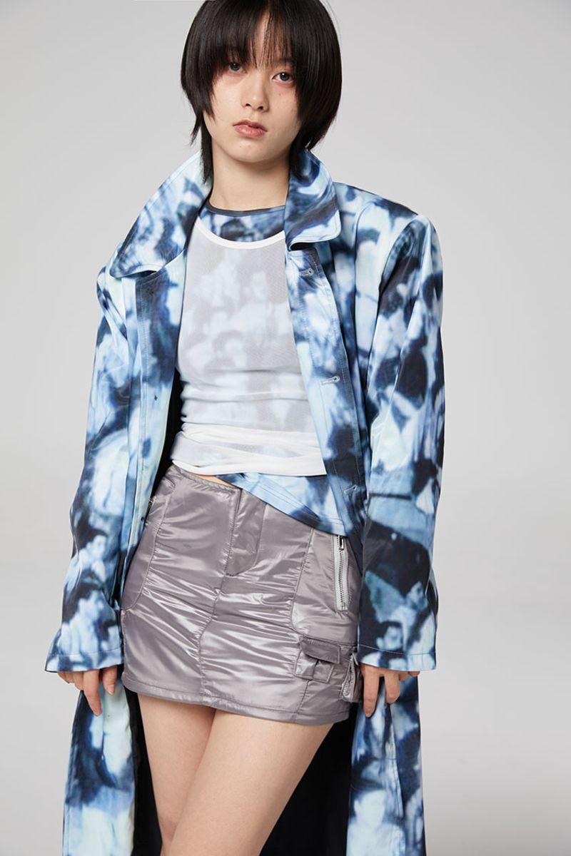 CZ Faces Printed Coat