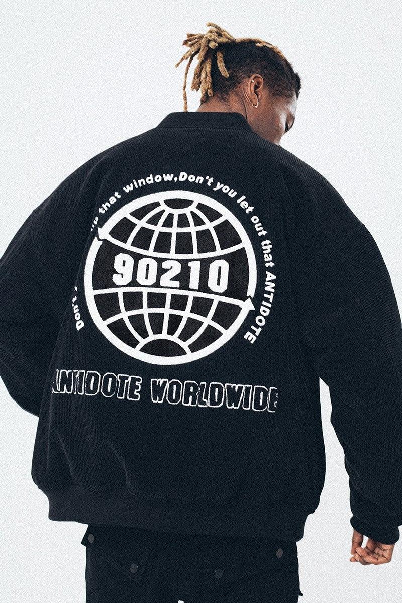 Antidote Embroidered Corduroy Varsity Jacket
