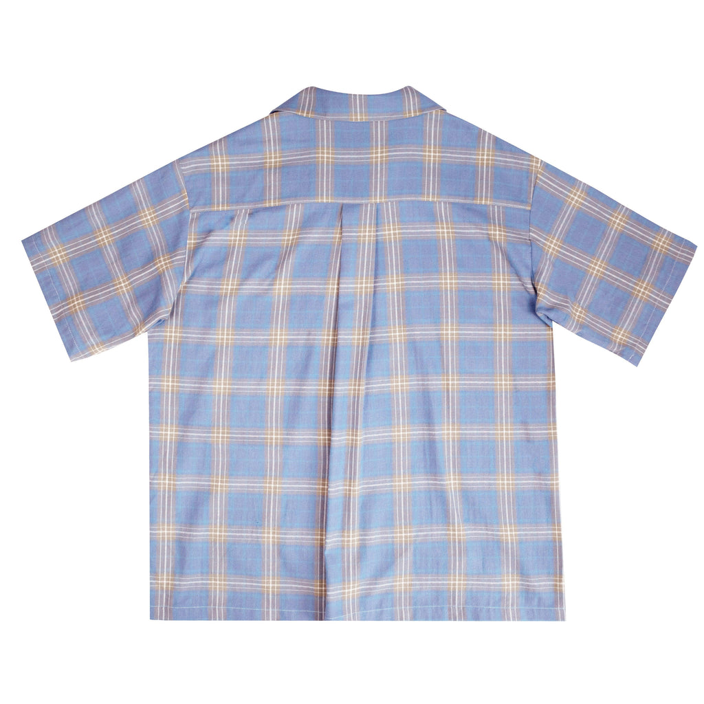 Empty Reference Blue Checkered Cuban Shirt