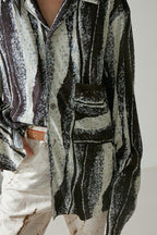 Mix7 Abstract Loose Cuban Shirt