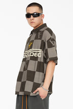 F2CE Checkered Embroidered Logo Polo Shirt