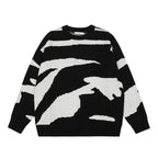CZ Zebra Pattern Loose Sweater
