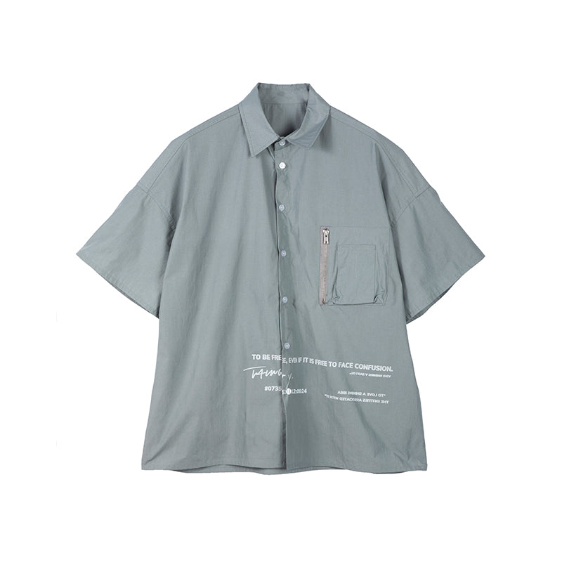 THINGY Light Blue Loose S/S Shirt