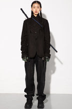 Unknown World Rumpled Cut Blazer
