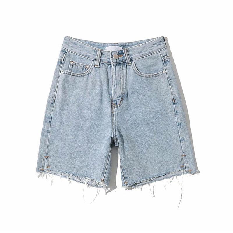 CZ Loose Distressed Jeans Shorts