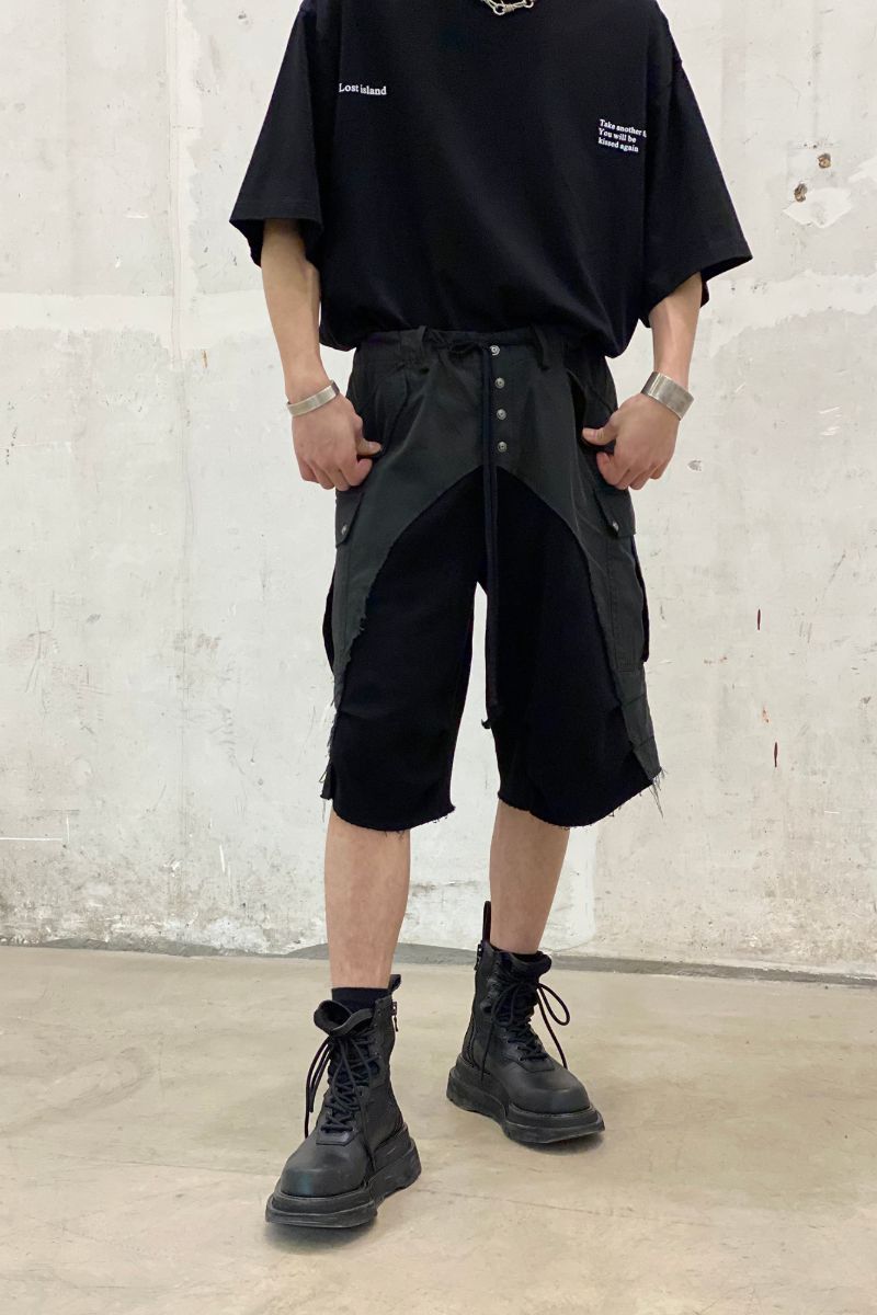 Unknown World Raw Stitched Shorts