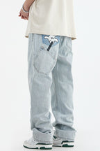 Falling Down Printed Loose Jeans - EU Only