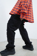 STEEPC Distressed Washed Jeans