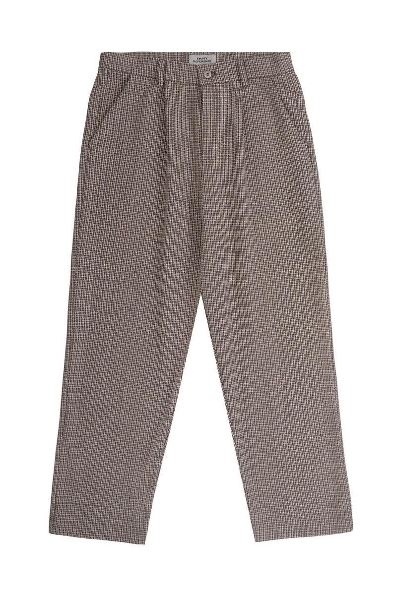 Empty Reference Plaid Woolen Straight Trousers