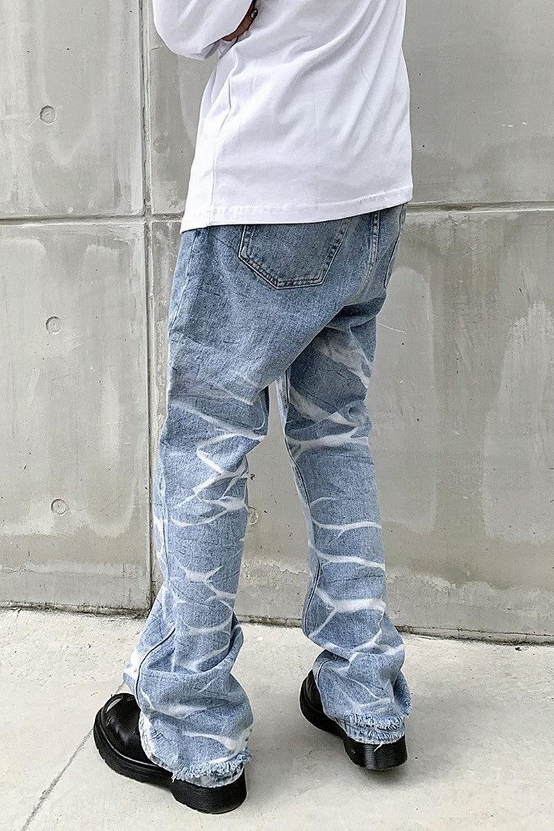 CZ Tie Dyed Flared Jeans