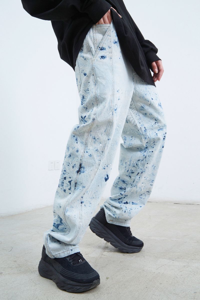 STEEPC Bleached Straight Jeans
