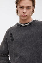 CZ Distressed Retro Sweater
