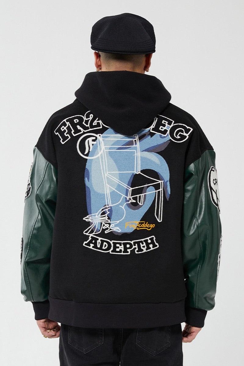 F2CE Embroidered Adepth Wool Varsity Jacket