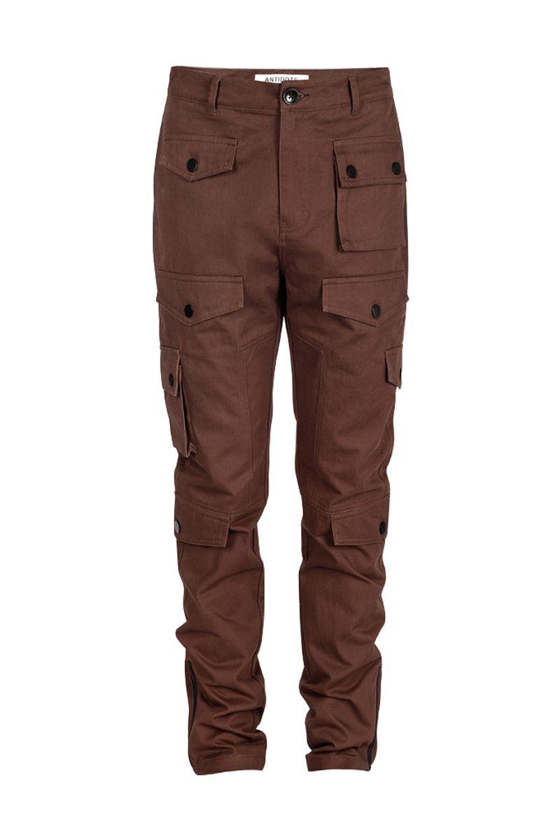 Antidote Brown Multi Pocket Adjustable Trousers