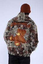 CZ Bear Embroidered Patch Hooded Jacket