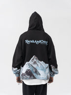 H/C Mountain Oil Painting Oversize Hoodie - UK Only