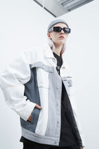 STEEPC Embroidered Logo Jeans Jacket