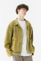 CZ Washed Yellow Jeans Jacket