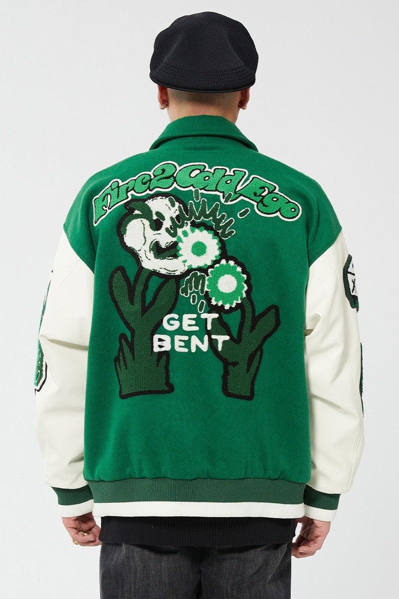 F2CE Embroidered Wool Varsity Jacket