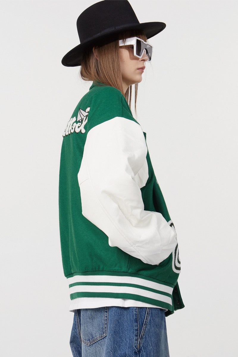 STEEPC Embroidered Logo Varsity Jacket