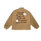 Empty Reference Camel Flowers Sherpa Jacket