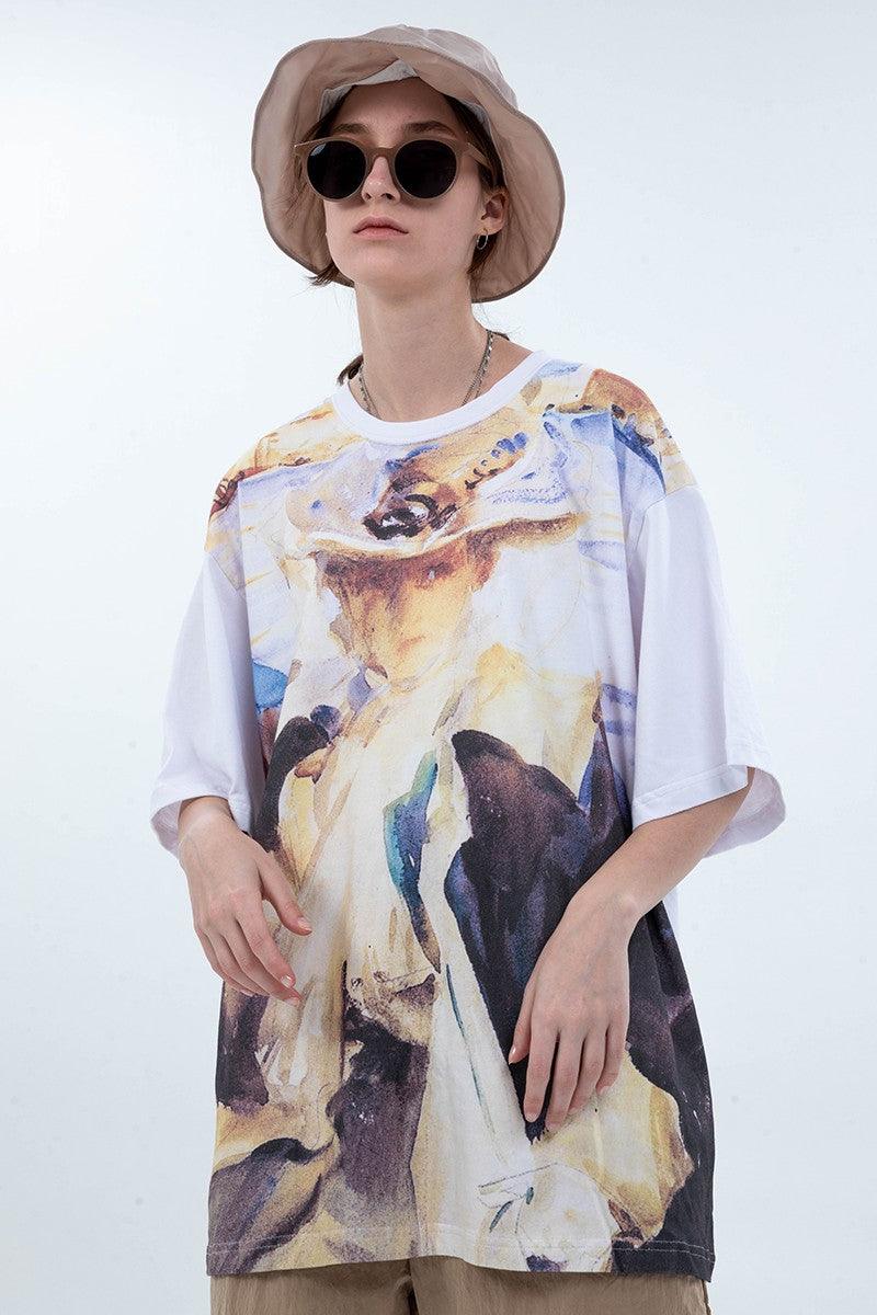 Center of Rotation Oil Painting Print Tee