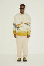 Empty Reference Airplane Landscape Print Shirt