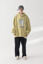 THINGY Graffiti Washed Lemon Hoodie