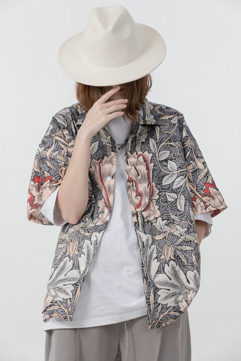 Error Code Flower Full Print Cuban Shirt