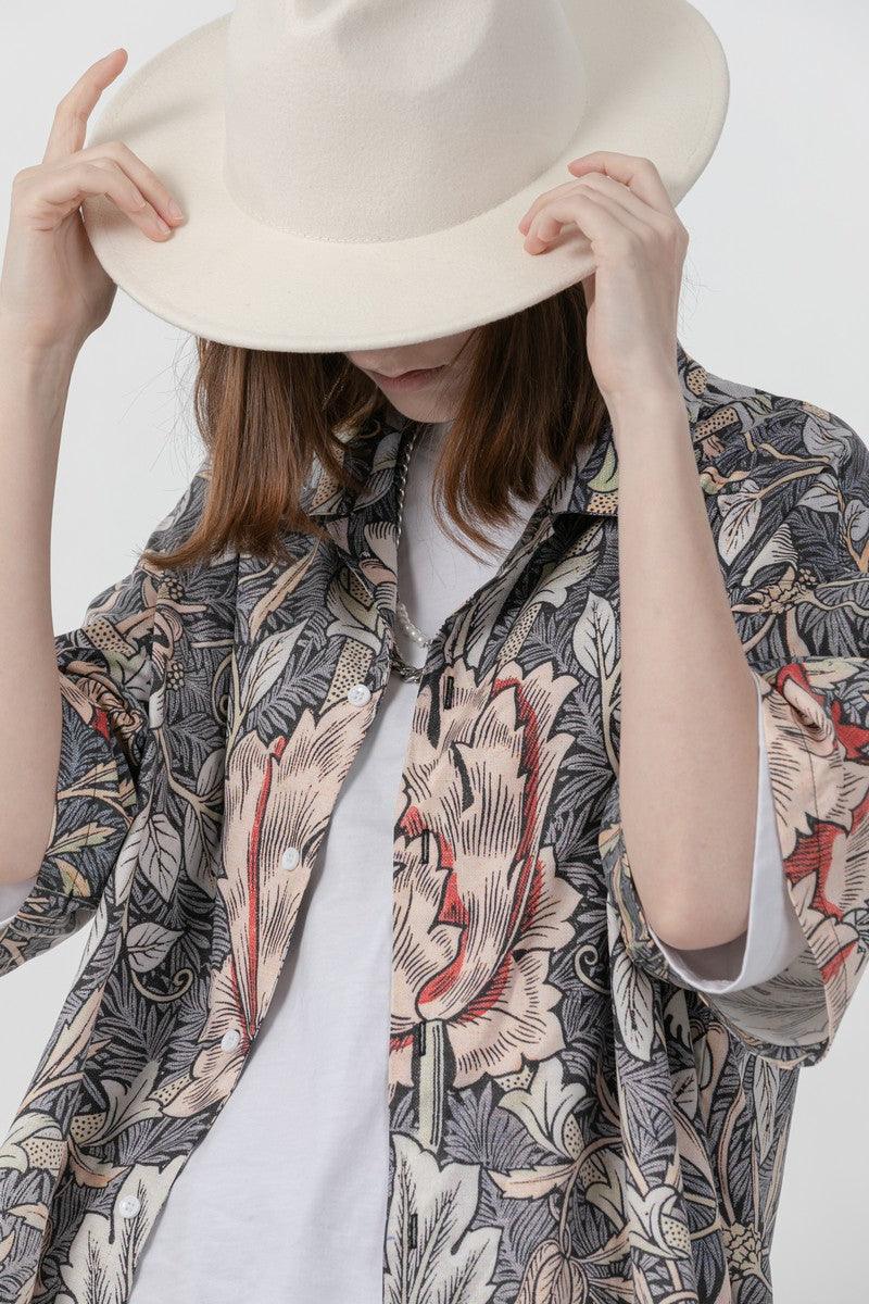 Error Code Flower Full Print Cuban Shirt