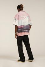 Empty Reference Mountains Print Cuban Shirt