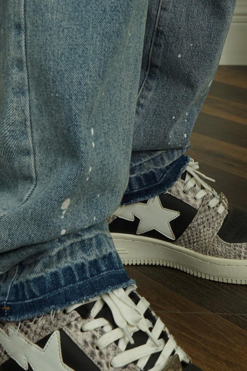 Empty Reference Splash Ink Light Blue Jeans