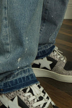 Empty Reference Splash Ink Light Blue Jeans