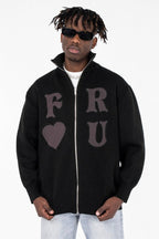 CZ Stand Up Collar Sweater