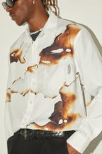 Empty Reference Burning Print L/S Shirt