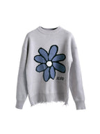 Center of Rotation Retro Flower Knit Sweater