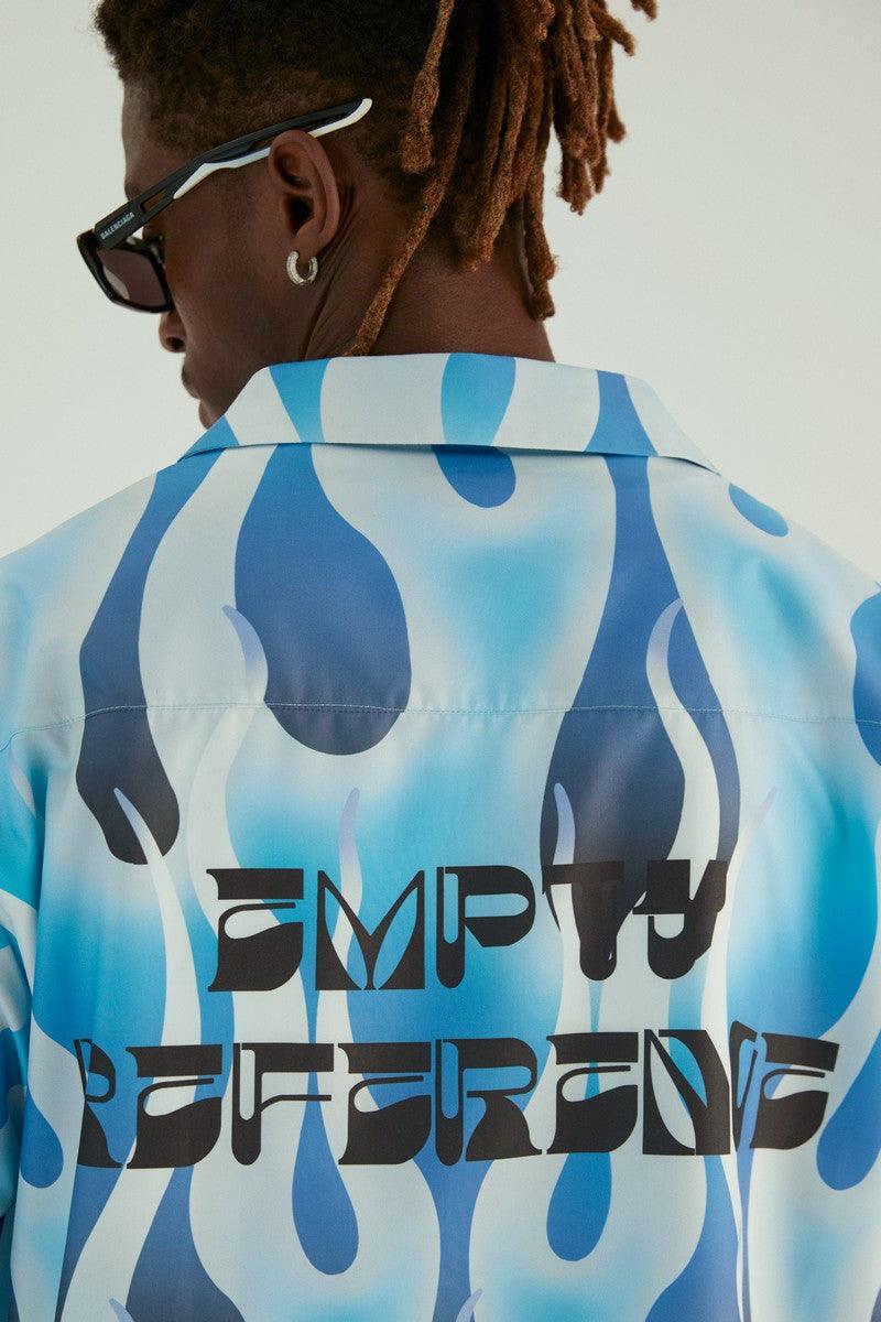 Empty Reference Flame Gradient Logo Cuban Shirt