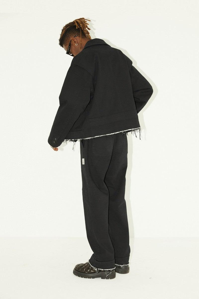 Empty Reference Washed Ripped Suit Trousers