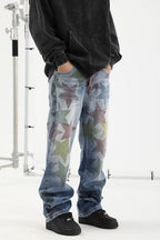 CZ Stars Printed Jeans
