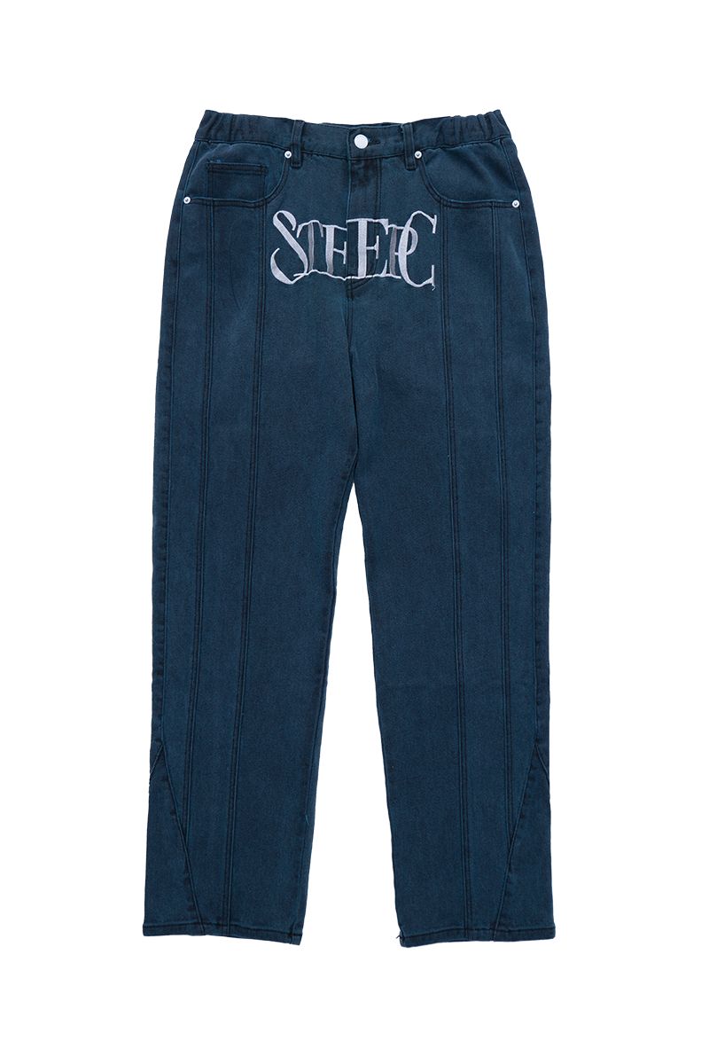 STEEPC Embroidered Logo Straight Jeans - UK Only