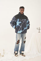 Empty Reference Lightnings Printed Down Jacket