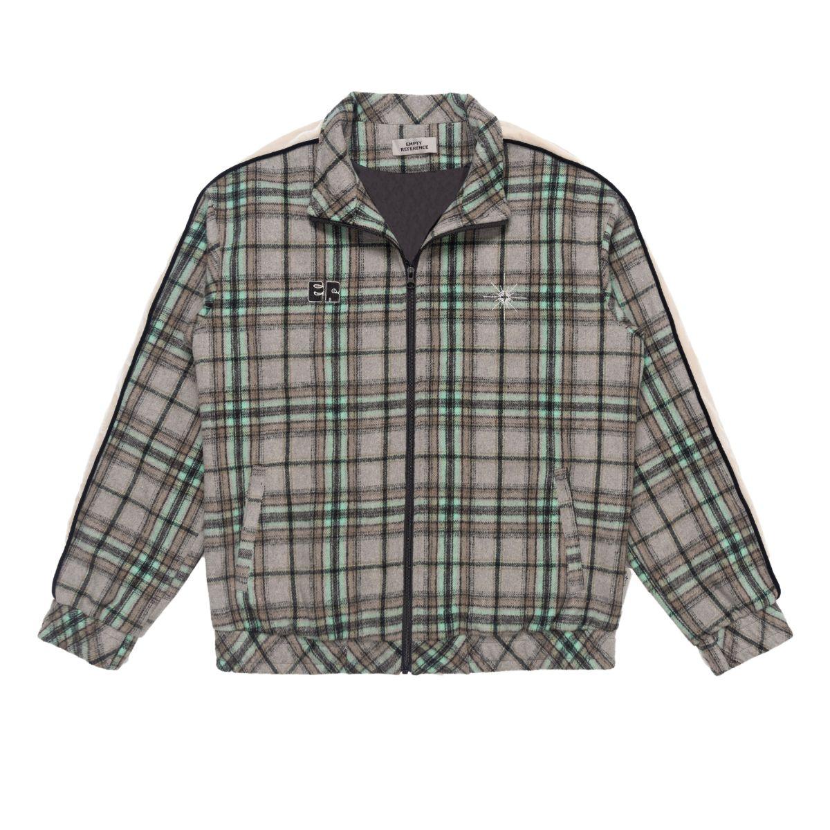Empty Reference Plaid Woolen Retro Jacket
