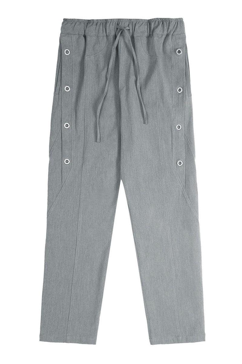 BNP Metal Rings Breasted Straight Pants - UK Only
