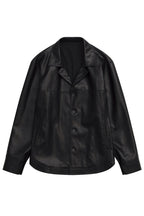 STEEPC Embossed Logo PU Leather Jacket