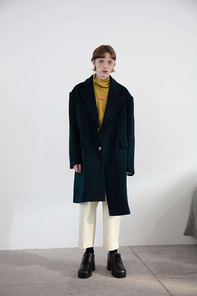 Mix7 Asymmetrical Woolen Coat