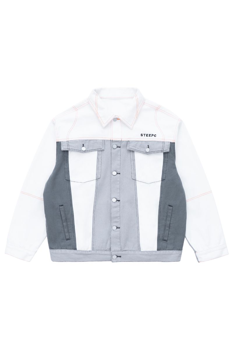 STEEPC Embroidered Logo Jeans Jacket